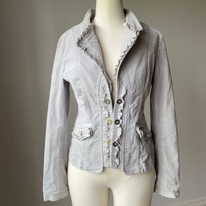 White House Black Market Corduroy Gray Jackets